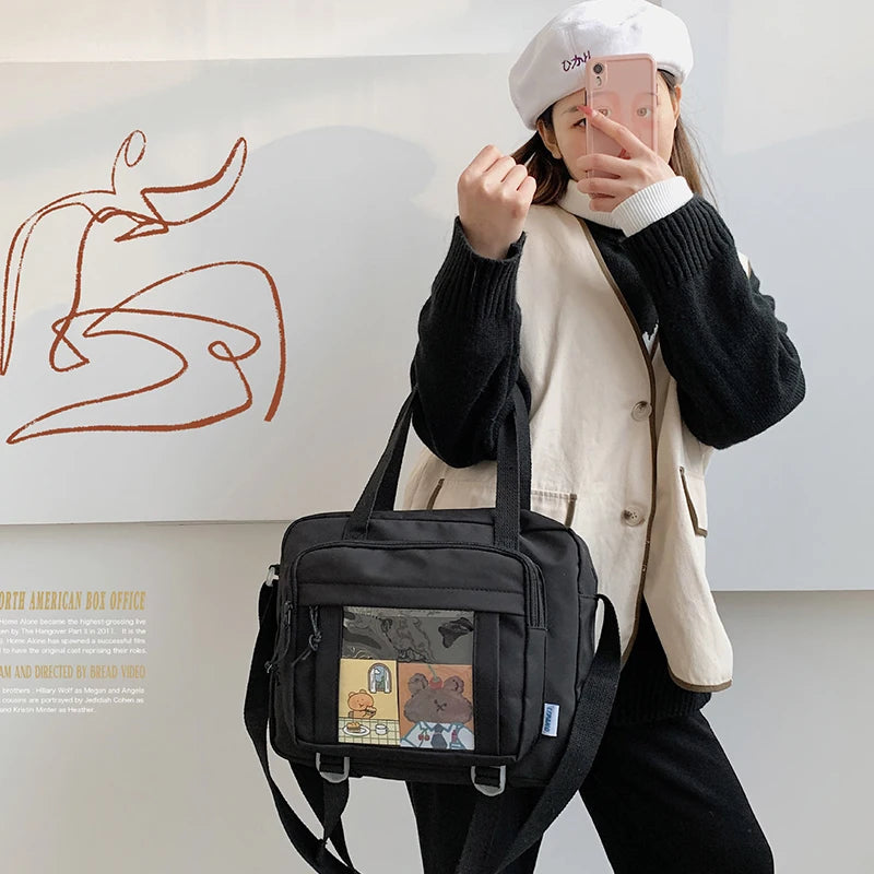 Women's Shoulder Bag College Large Capacity Messenger Bag