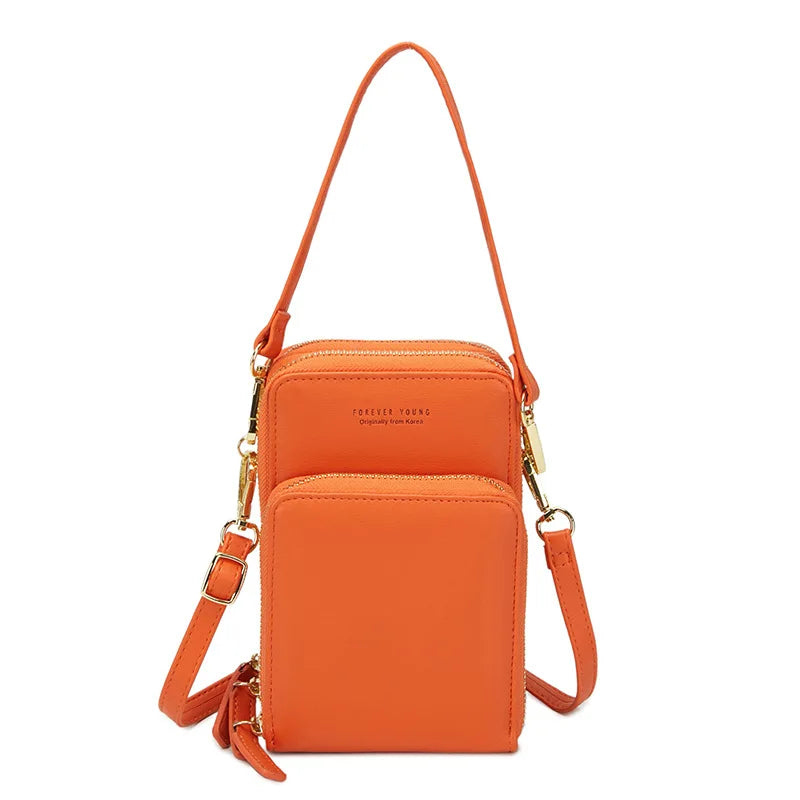 Women's Mini Messenger Bag PU Multi-function Phone Bags