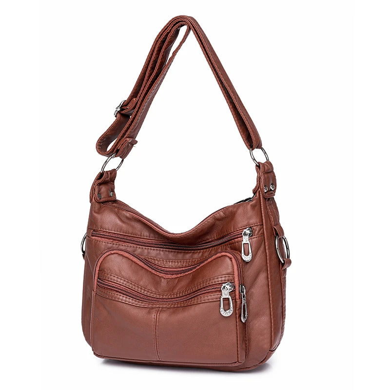 Women's Shoulder Bag Large Capacity Leather Crossbody Bag