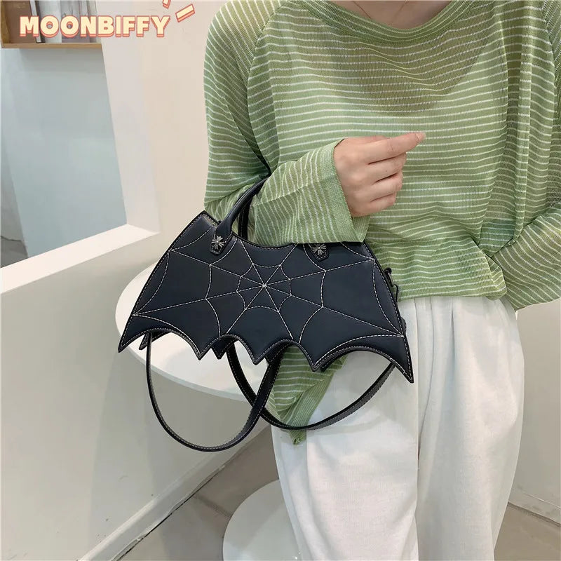 Women's Leather Crossbody Bag Bat Purse Tote Bag