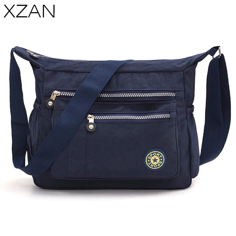 Women's Nylon Shoulder Bag Large Capacity Messenger Casual Tote