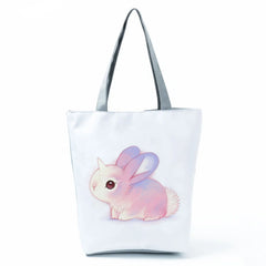 Rabbit Print Women's Shoulder Bag, High Capacity Handbag Tote