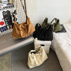 Women's Canvas Shoulder Bag Crossbody Handbag Soft Casual Large Capacity