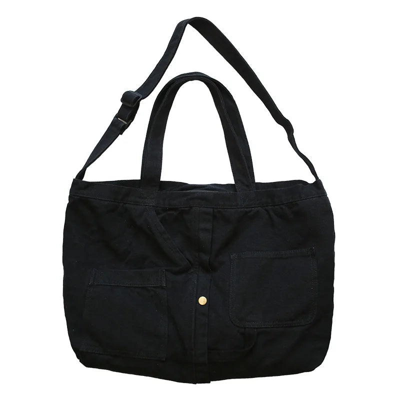 Women's Canvas Shoulder Bag Crossbody Handbag Soft Casual Large Capacity