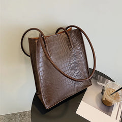 Women's Stone Pattern Tote Bag with Small Wallet - 2pcs Set