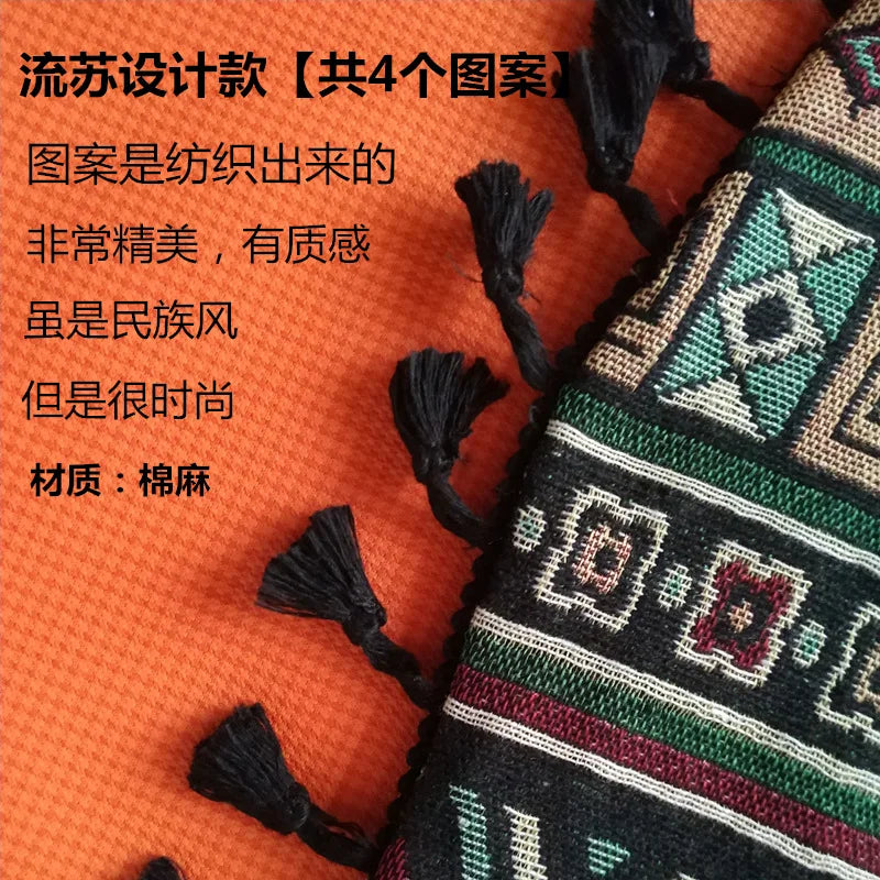 Ethnic Style Tote Bag with Tassels