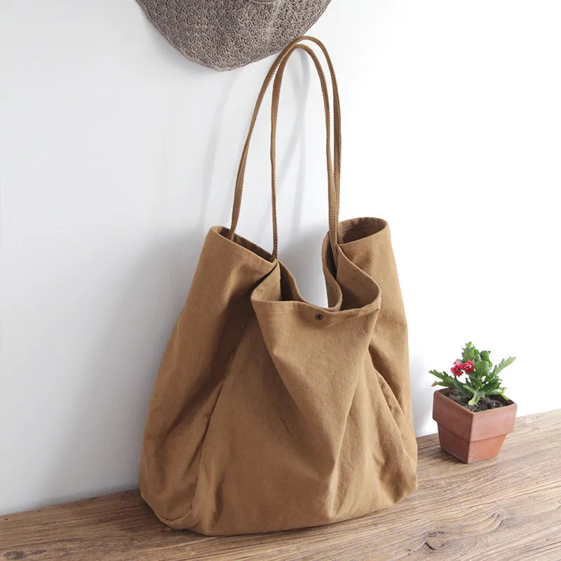 Women's Canvas Tote Bag Shoulder Bag High-capacity Large Capacity