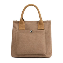 Vintage Canvas Zipper Shoulder Bag High-capacity Tote