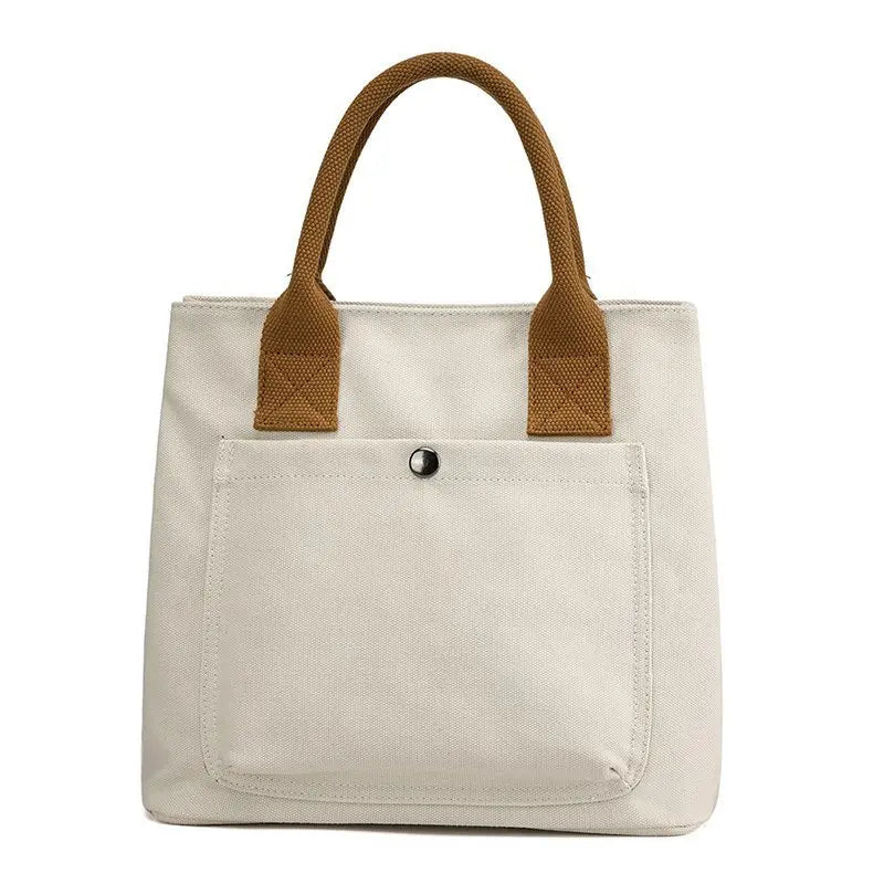 Vintage Canvas Zipper Shoulder Bag High-capacity Tote