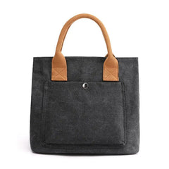 Vintage Canvas Zipper Shoulder Bag High-capacity Tote