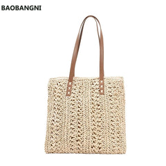 Summer Beach Straw Shoulder Bag Women Handbag Purse Tote