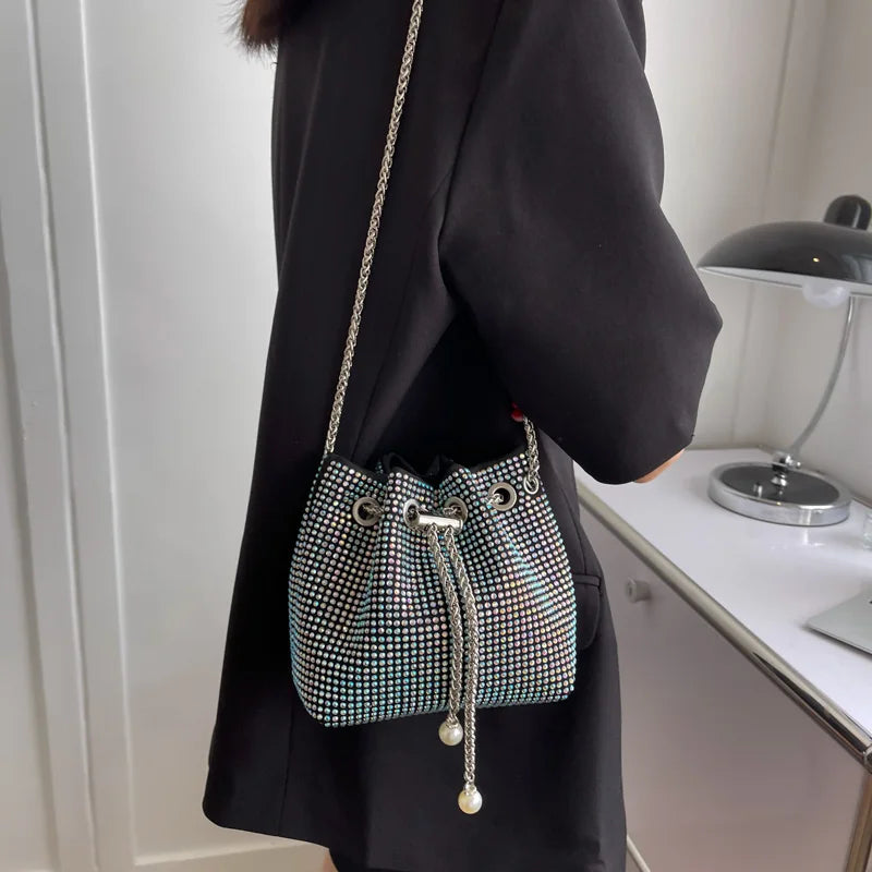 Women's Crossbody Bag Diamond Decorated Tote Bags