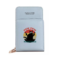 Women's Pu Leather Shoulder Bag Wallet with Touch Screen Mobile Phone Pack