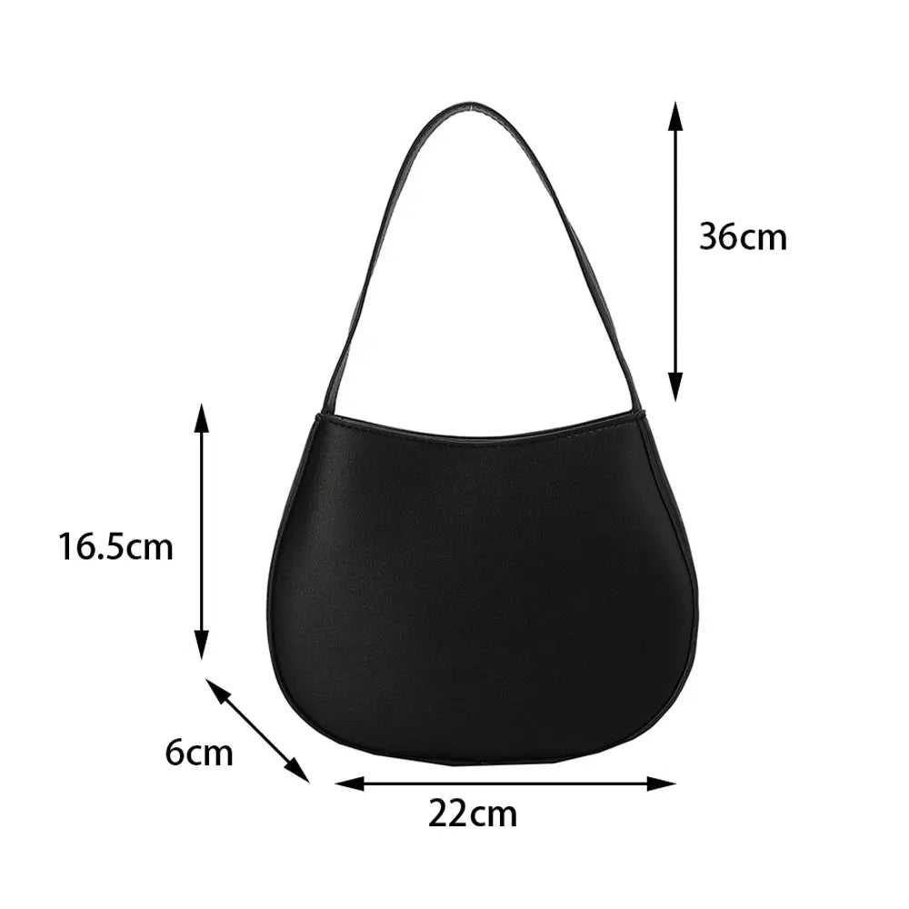 Women's Retro Saddle Underarm Bag Leather Casual Handbags