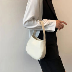 Women's Retro Saddle Underarm Bag Leather Casual Handbags