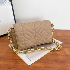 Women's Chain Quilted Shoulder Bag Handbag Clutch Underarm Purse