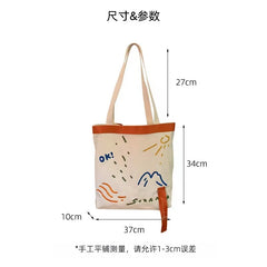 Large Canvas Shoulder Shoppers Handbag Tote Bag for Women
