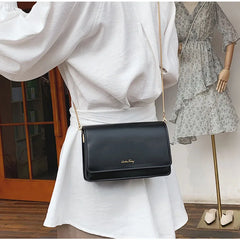 Women's Small Bag Metal Chain One-Shoulder Diagonal Solid