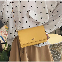 Women's Small Bag Metal Chain One-Shoulder Diagonal Solid