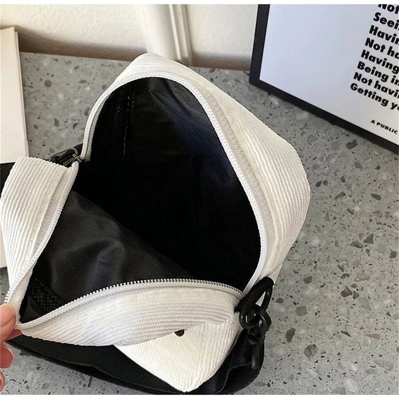 Women's Small Canvas Crossbody Bag Zipper Purse