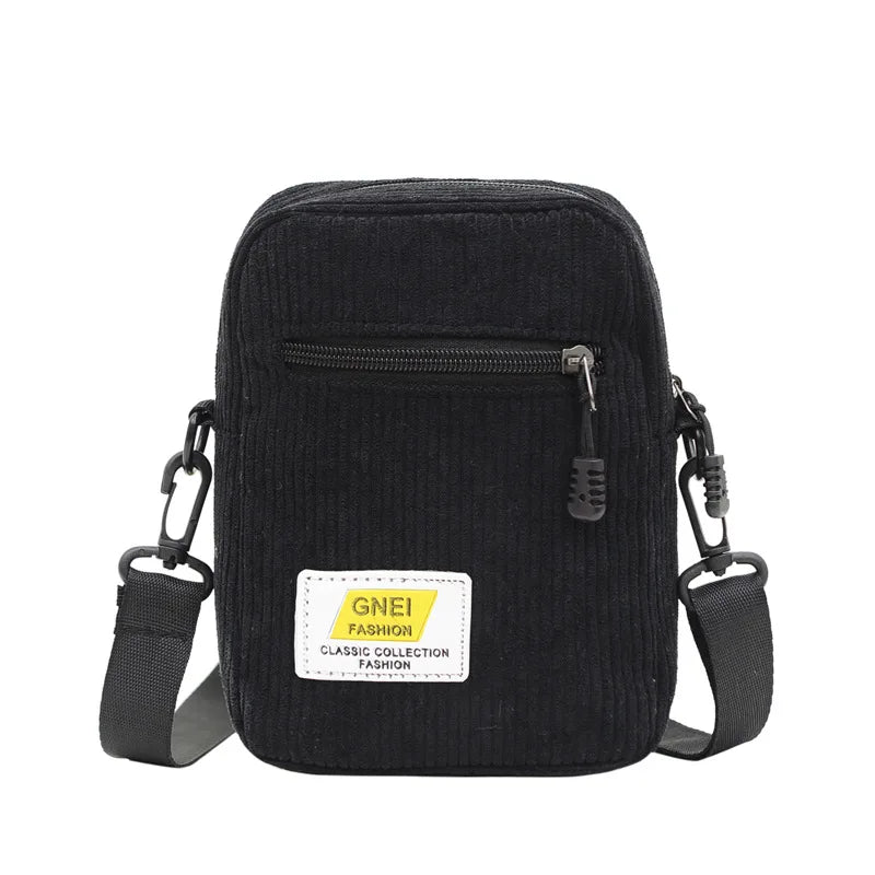 Women's Small Canvas Crossbody Bag Zipper Purse