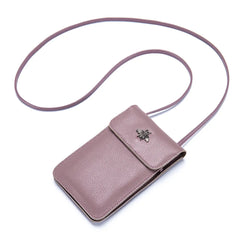 Small Leather Shoulder Crossbody Bag Bee Touch Screen Phone Purse