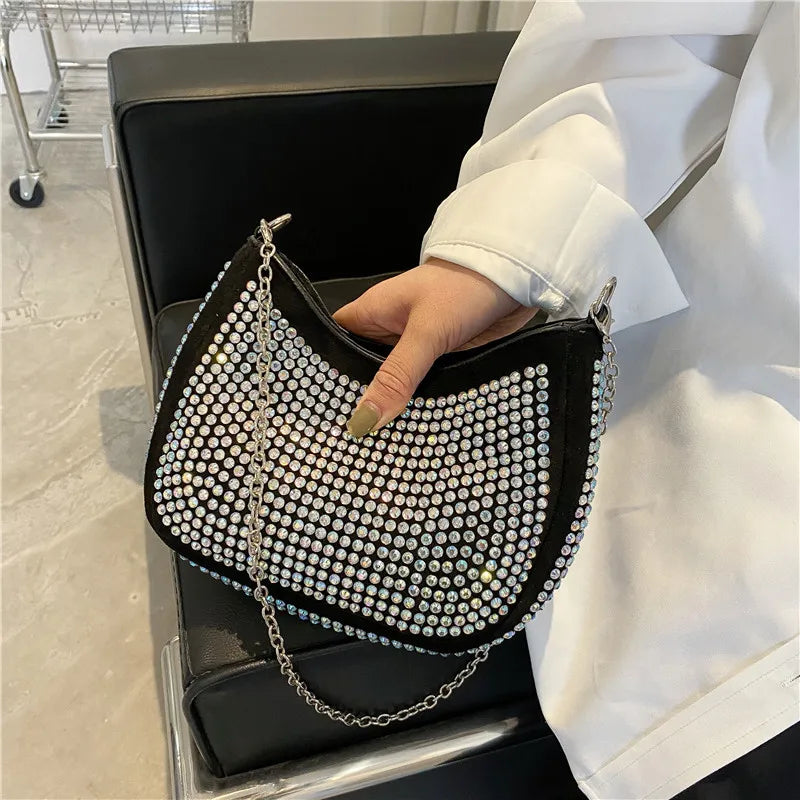 Women's Small Messenger Bags Bright Diamond Handbag
