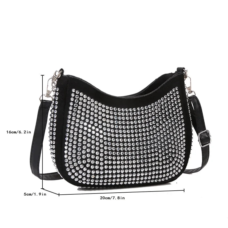 Women's Small Messenger Bags Bright Diamond Handbag