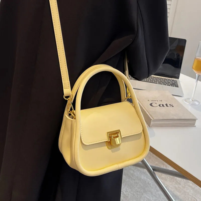 Women's Small Shoulder Bag Soft Leather Crossbody Flap Handbag