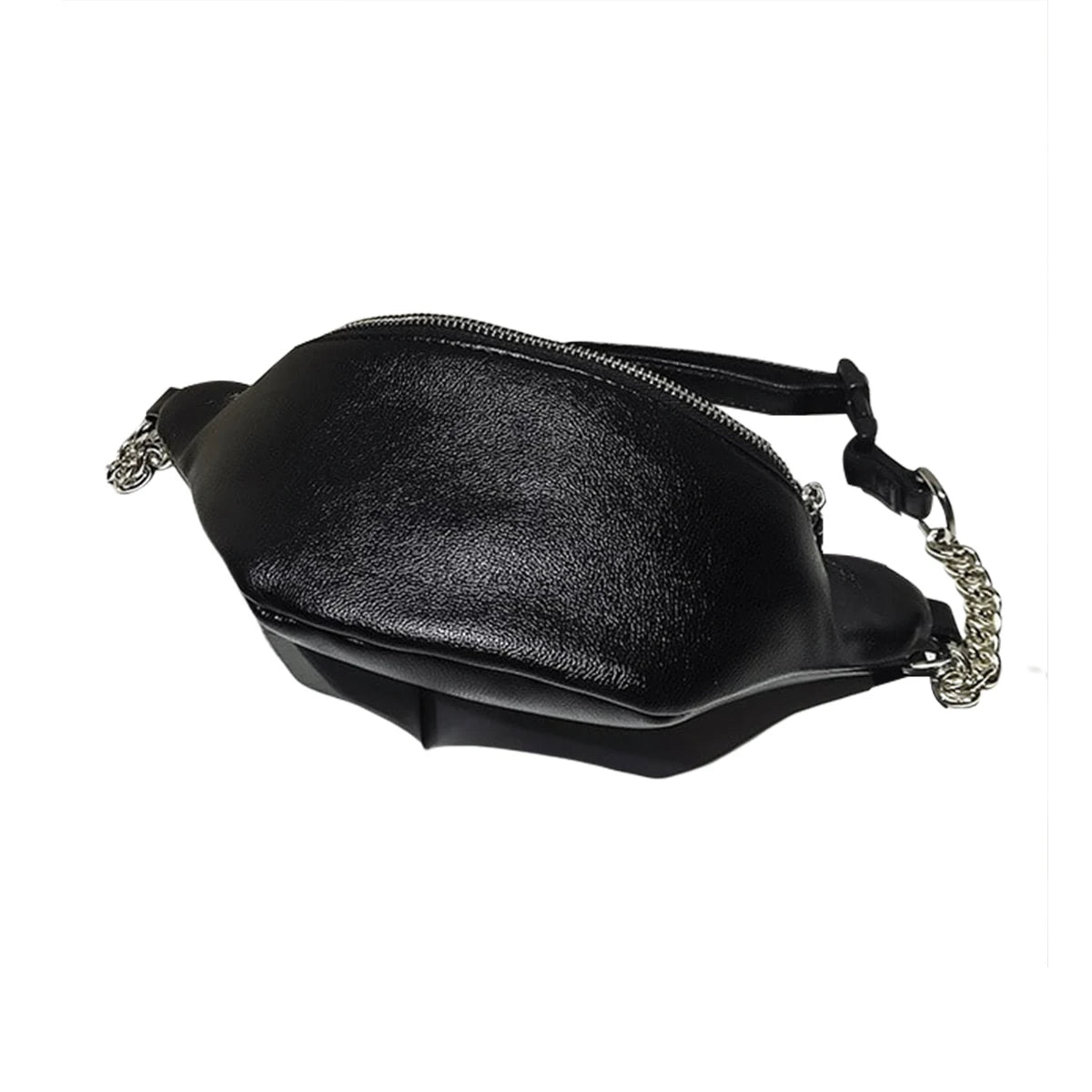 Women's Small Size Waist Bag Crossbody Bag Black/White Chest Bags