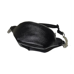 Women's Small Size Waist Bag Crossbody Bag Black/White Chest Bags