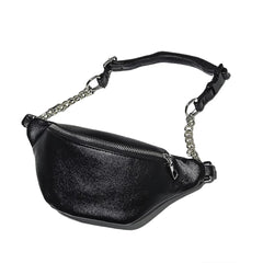 Women's Small Size Waist Bag Crossbody Bag Black/White Chest Bags