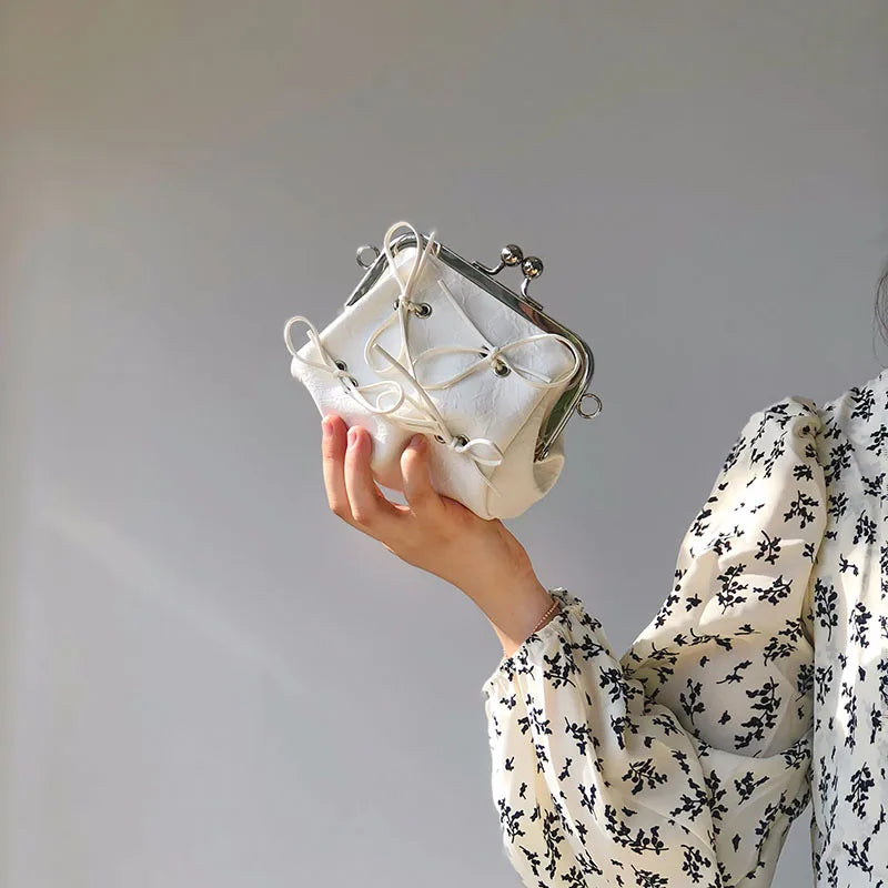Small Leather Bag Chain Bowknot Shoulder Crossbody Bags