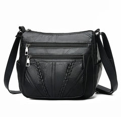 Women's Soft Leather Shoulder Bag Crossbody Handbag Small Messenger Bolso