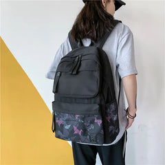 Women's Solid Backpack Schoolbag Multi-purpose Backpack