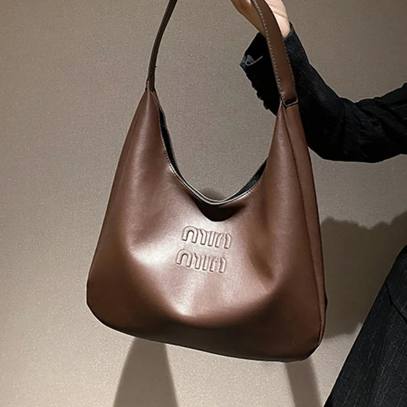 Women's Solid Shoulder Bags Large Shopper Tote Bag Large Capacity Hobos Bag