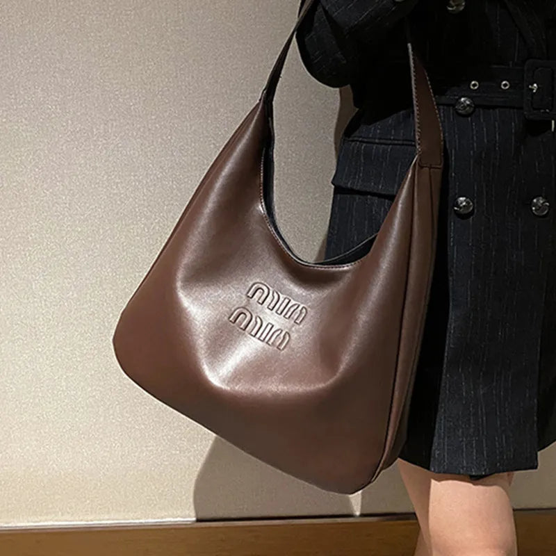 Women's Solid Shoulder Bags Large Shopper Tote Bag Large Capacity Hobos Bag