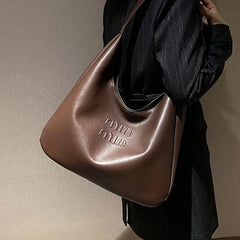 Women's Solid Shoulder Bags Large Shopper Tote Bag Large Capacity Hobos Bag