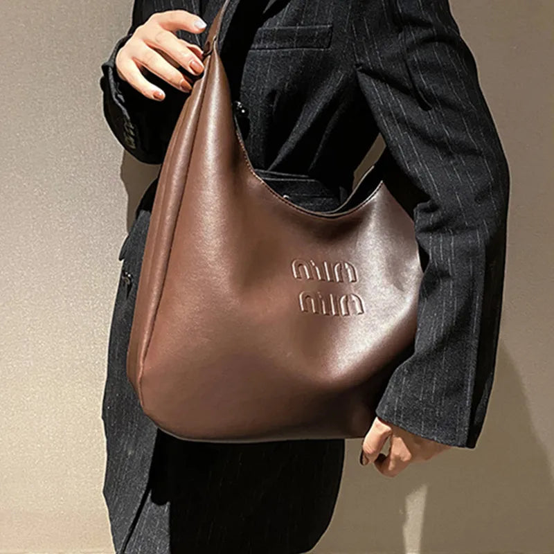 Women's Solid Shoulder Bags Large Shopper Tote Bag Large Capacity Hobos Bag