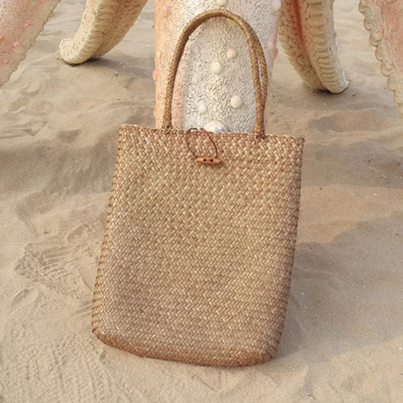Women's Straw Woven Beach Bag Large Capacity Shoulder Bag
