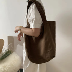 Women's Summer Texture Shoulder Bag Canvas Handbag