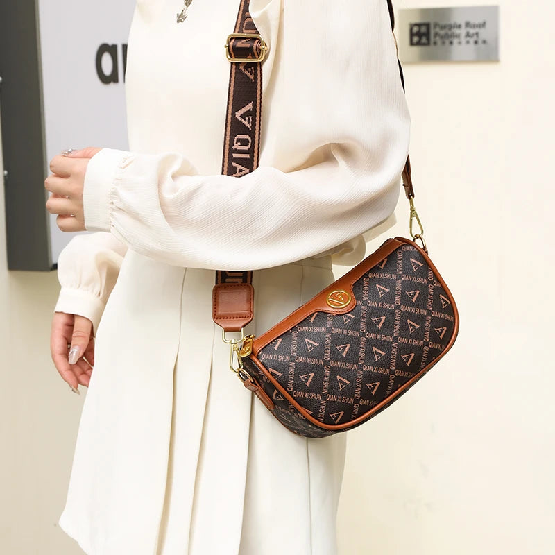 Women's Leather Bag Waist Bag Versatile Waterproof Shoulder Messenger Bag