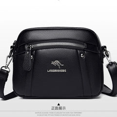 Women's Soft Leather Crossbody Bag Classic Square Handbag