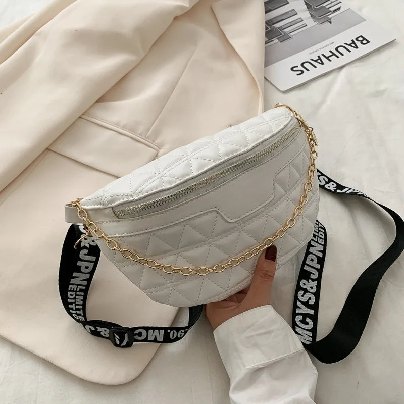Women's Leather Waist Belt Bag Shoulder Bags Chest Bag