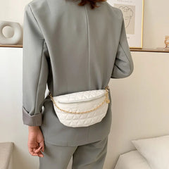 Women's Leather Waist Belt Bag Shoulder Bags Chest Bag