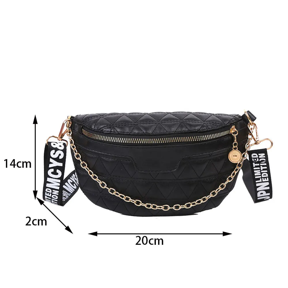 Women's Leather Waist Belt Bag Shoulder Bags Chest Bag