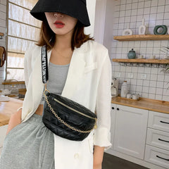 Women's Leather Waist Belt Bag Shoulder Bags Chest Bag