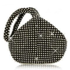 Women's Glitter Triangle Handbag Purse Clutch Evening Bag