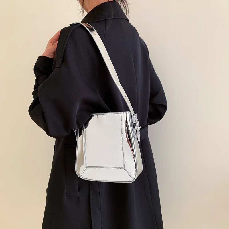 Women's Brightening Leather Shoulder Bag