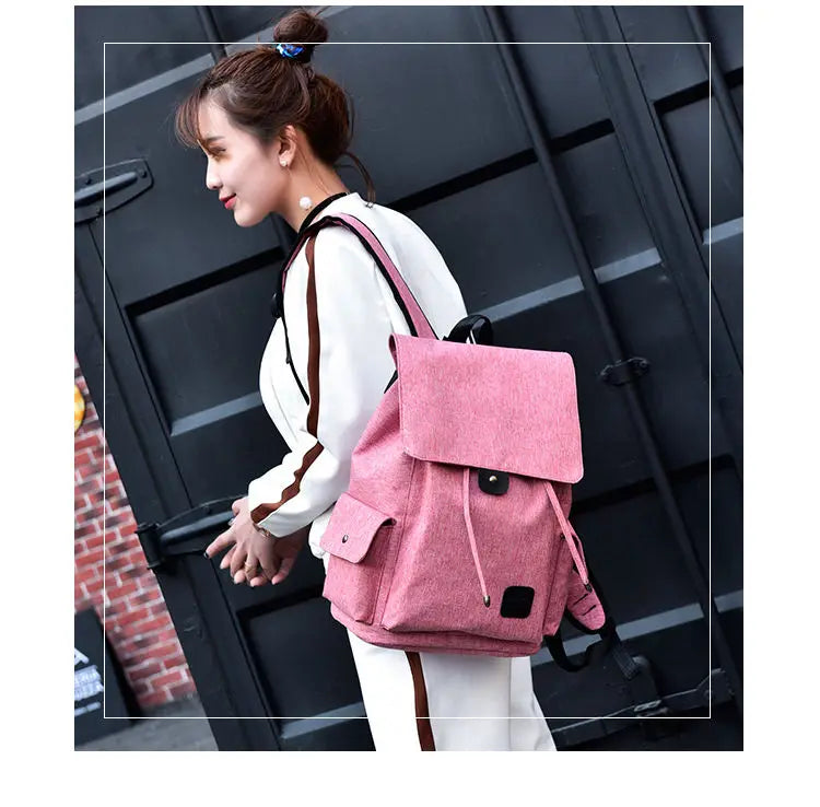 Women's USB Charging Laptop Backpacks Ladies School Bags Casual Backpack